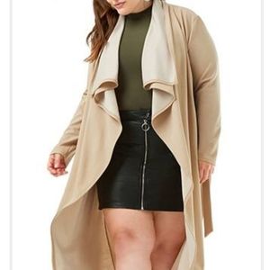 Tan Waterfall Trench Coat